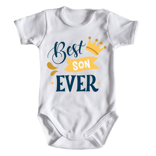 "BEST SON" Body krótki rękaw Moocha biały