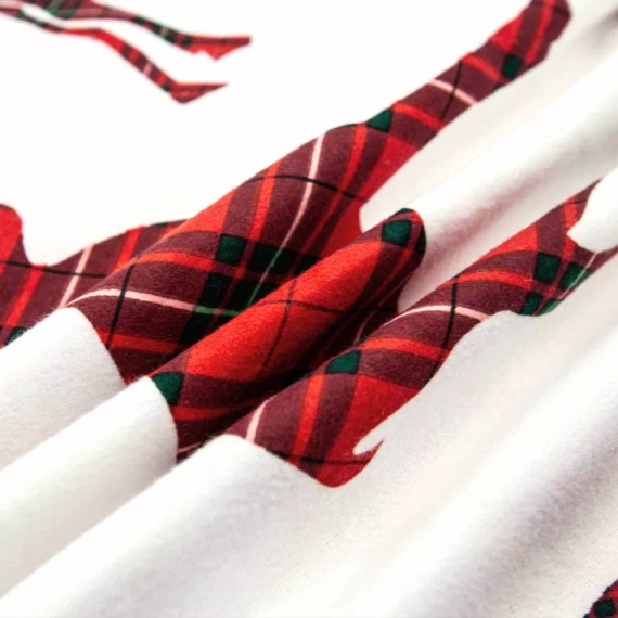 31507/1 Pościel flanelowa świąteczna renifery Darymex czerwony