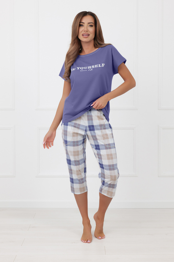 Piżama damska Rima Italian Fashion bawełna 100% krótki rękaw 3/4-jeans