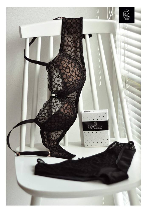 01082 Swing Biustonosz półusztywniany semi-soft Mediolano czarny