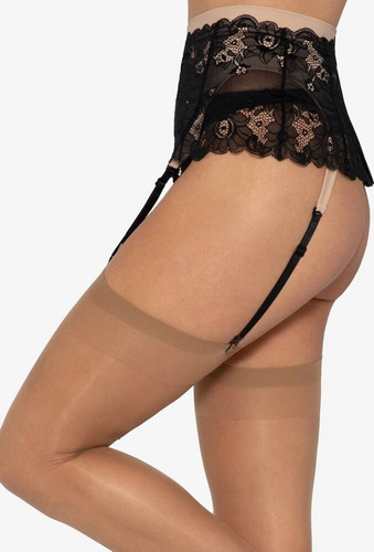 Kelly Pończochy Stretch do paska A'2 beige