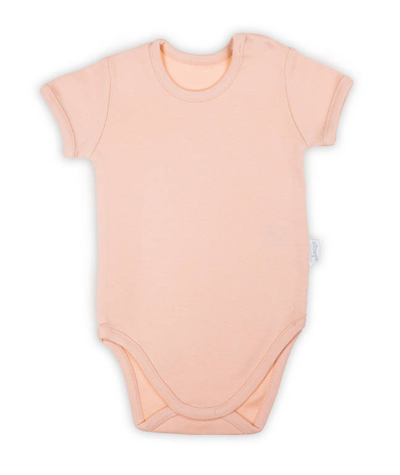 009 07 Body niemowlęce z krótkim rękawem "Basic" Nicol - łosoś