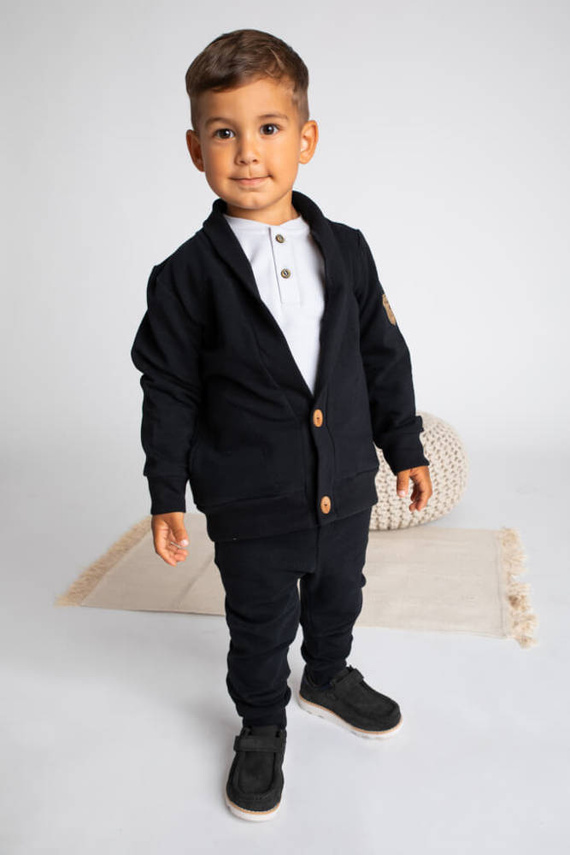 169561 Spodnie dresowe "Mix" Nicol - czarny