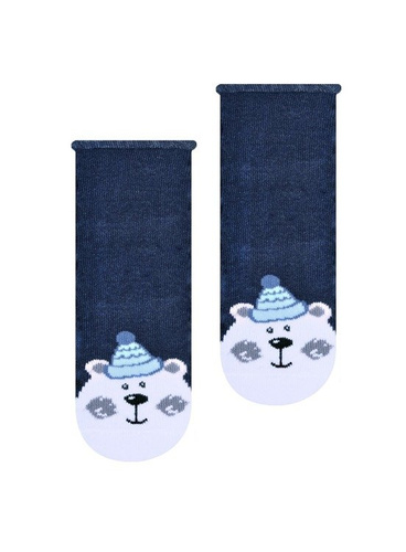 Skarpetki Zimowe Wzory art.138 Steven - biały 125