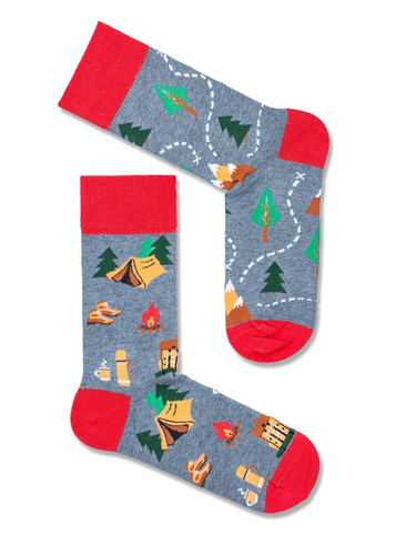 0125.053 Trekking – męskie skarpety Milena z kolorowym wzorem, Melanż