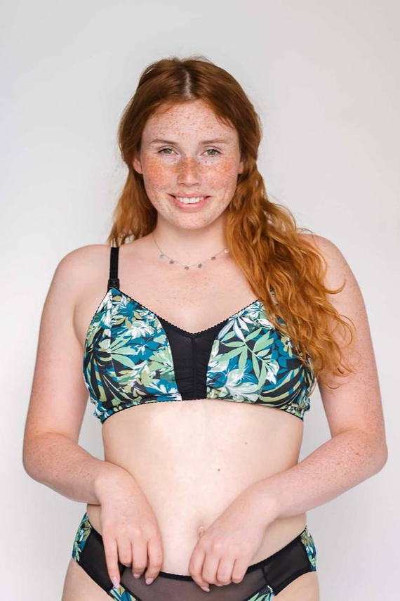 Femi Soft Green miękki biustonosz do karmienia Momtobe zielony