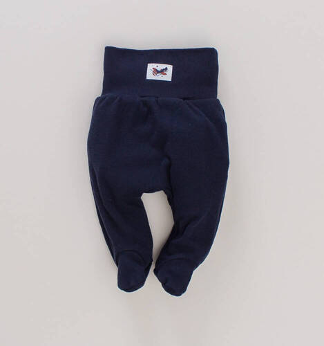 ABN-2669/GRA Samoloty Półśpiochy z bawełny organicznej Nini granatowy