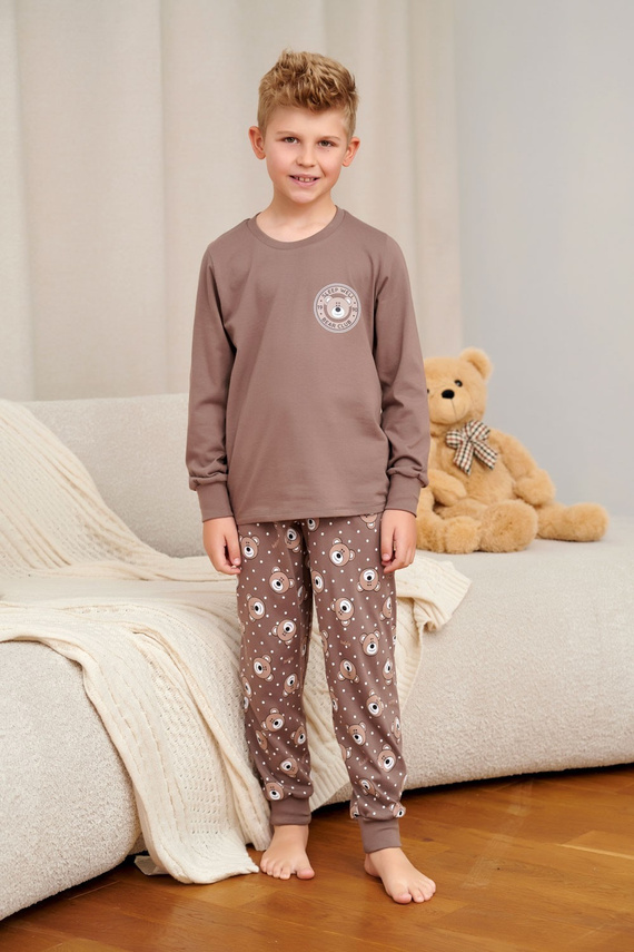 Doctor Nap 7509 Bear Club Piżama dziecięca bawełniana długa kieszenie