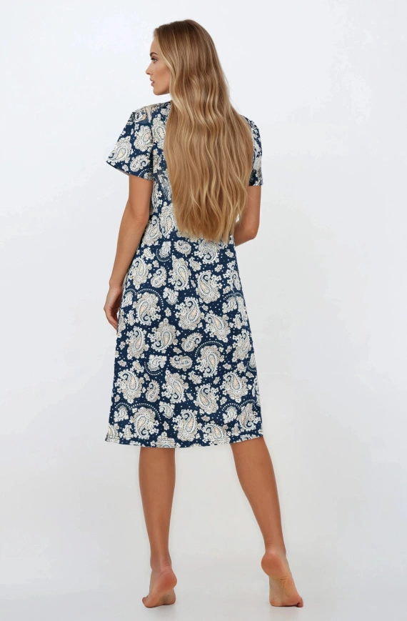 Saphire Nights Koszula nocna Momenti Per Me – 100% bawełna, krótki rękaw