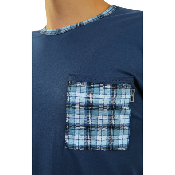 06 Piżama Męska długi rękaw i spodnie Sesto Senso - jeans