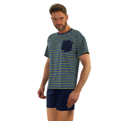 05 Piżama Męska w paski Sesto Senso - K67L