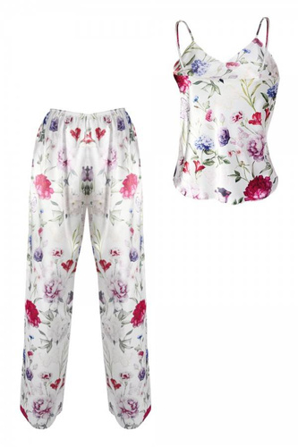 DK-KI Flowers Komplet Damski Piżama DKaren - 5 biały