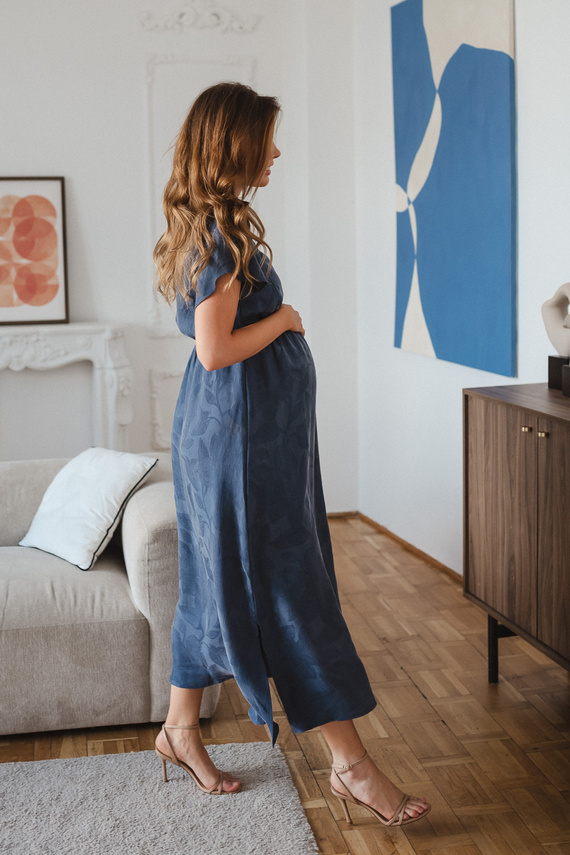 Sukienka ciążowa i do karmienia Milk & Love Lovely Dress Long granatowa