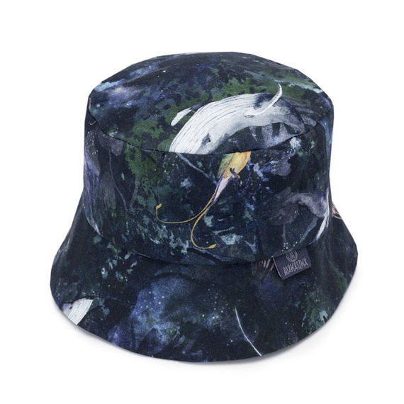 Kapelusz bawełniany Night Flowers - Makaszka