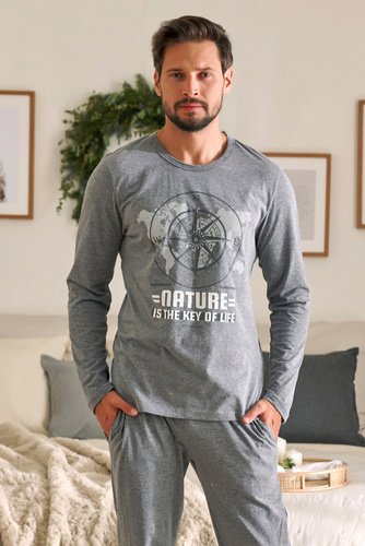 4517 Piżama Męska Doctor Nap - dark grey