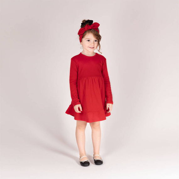 163171 Sukienka + opaska "Magia Świąt" Nicol - czerwony