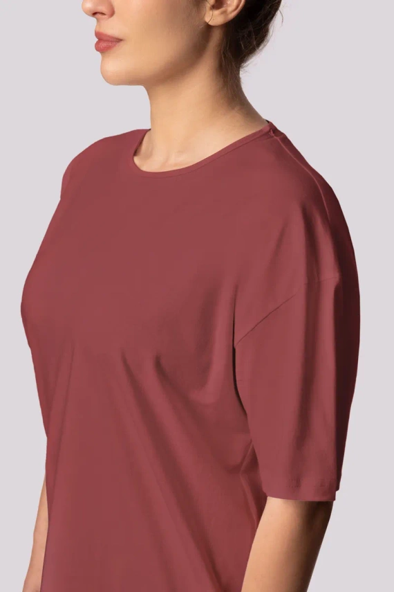 Bliss shortsleeve Piżama damska Mona wiśniowy 