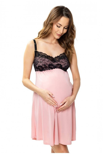 86550 Jasmin Koszula Nocna ciążowa i do karmienia Mewa różowy