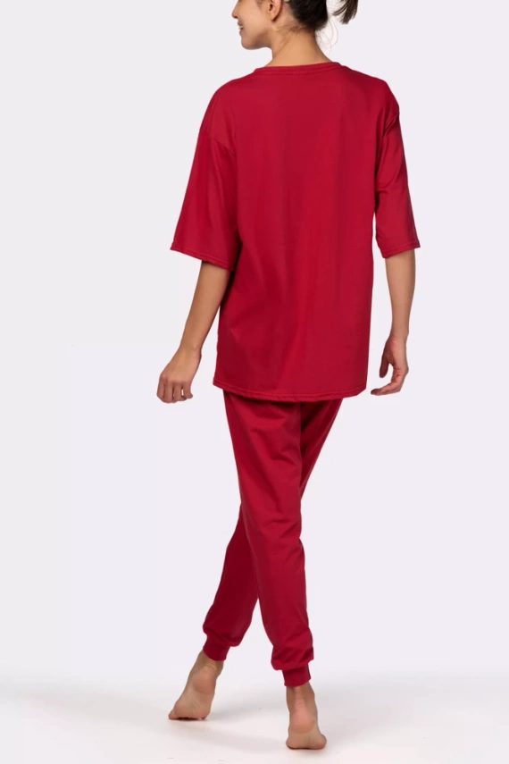 Homie shortsleeve Piżama damska Mona burgund