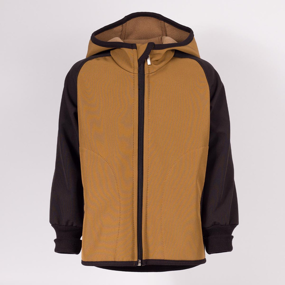 229020 Nicol Kurtka softshell chłopięca polar kaptur odblask- oliwkowa