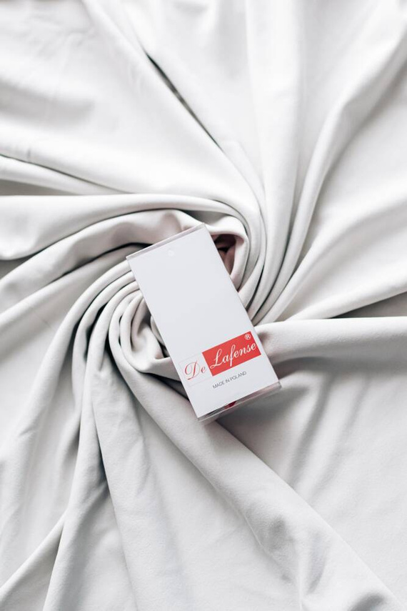 221 Podwiązka szyfonowa De Lafense - jasny niebieski