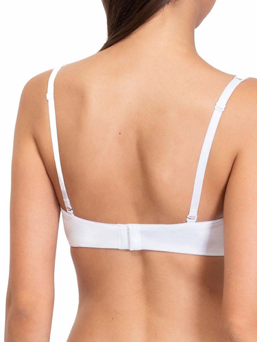 1580 Biustonosz push-up Fantastic – bandeau, mikrofibra Sielei biały 