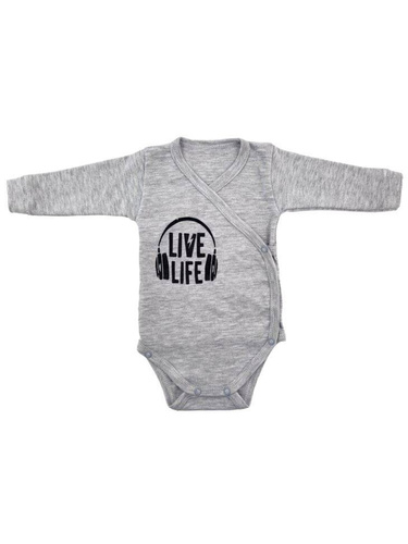 Body rozpinane z długim rękawem "Music" Terjan - szary