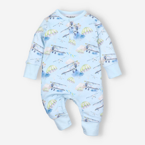 ABN-3994/SAM Samoloty Pajacyk bez stópek dla chłopca Nini druk