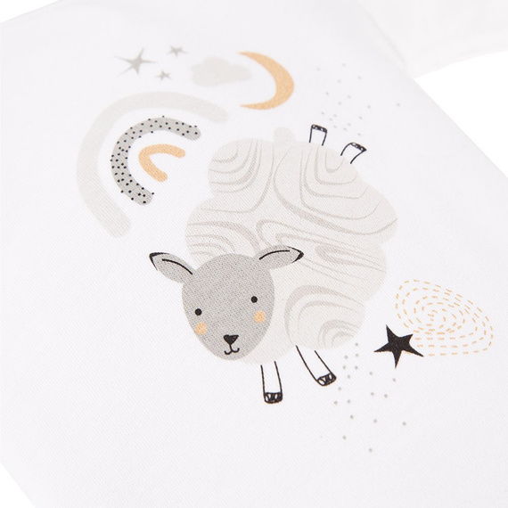 Mellow Body z długim rękawem z nadrukiem Ewa Klucze- biały