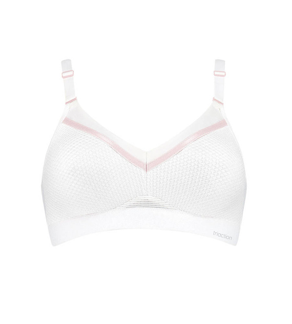 Biustonosz sportowy bez fiszbin Triaction free motion - white