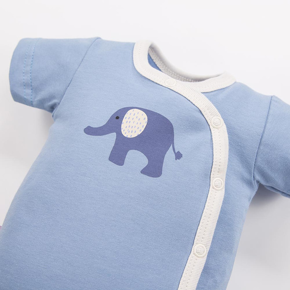 Elephant Body kopertowe krótkim rękawem Eevi-niebieskie