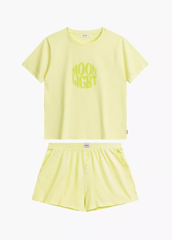 NLP-487 Piżama Damska Atlantic- limonkowy