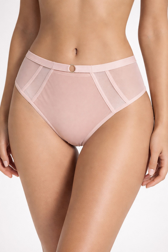 Mediolano Omena 19254 figi powder transparentne eleganckie nude