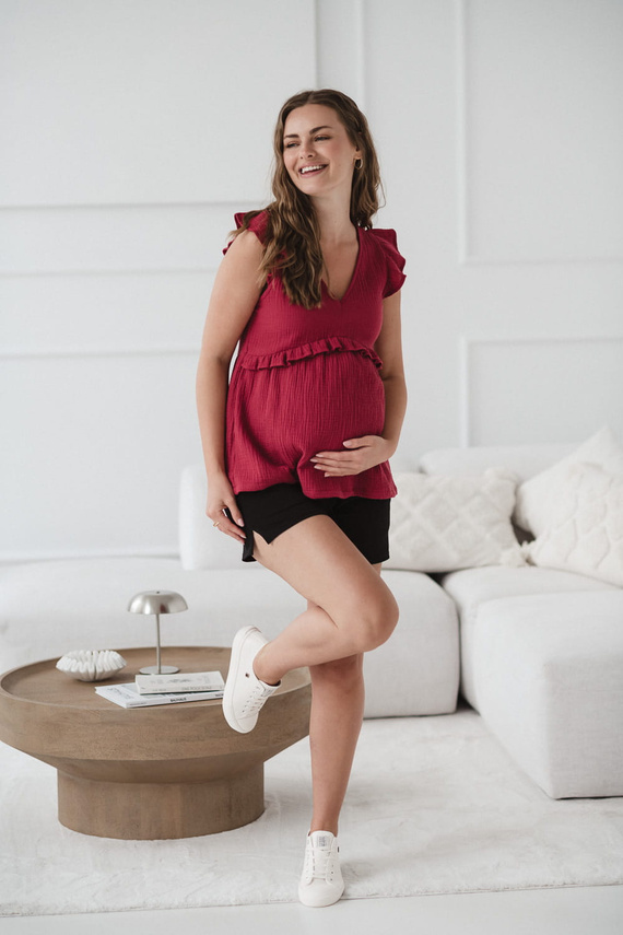Milky Butterfly Bluzka ciążowa i do karmienia – wygoda i styl Milk&Love malinowy