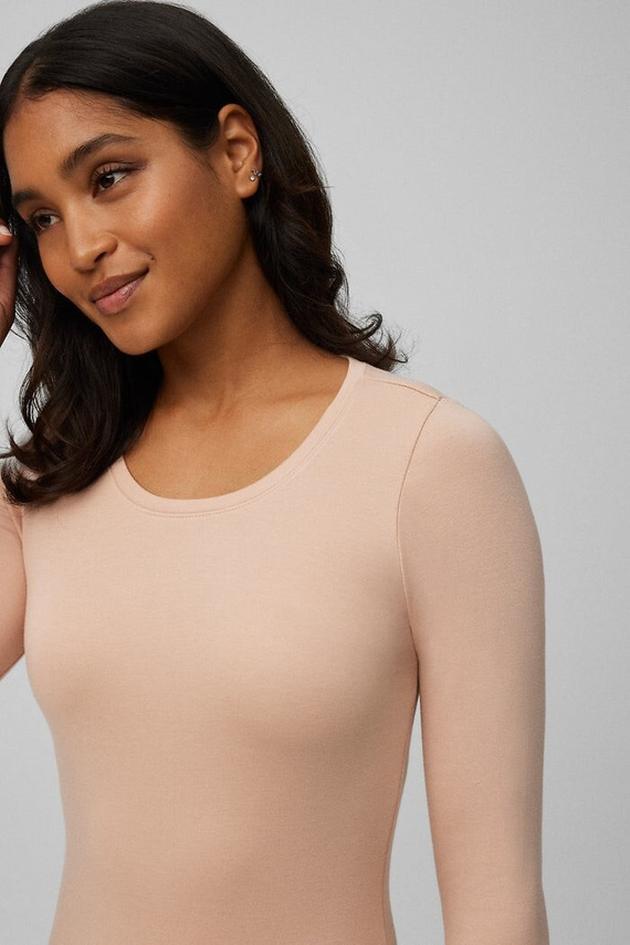 Koszulka termiczna damska Ysabel Mora 70017 nude– miękka, oddychająca, hipoalergiczna, długi rękaw
