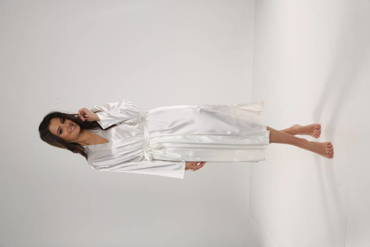 798 Classic szlafrok damski Forex - perłowy