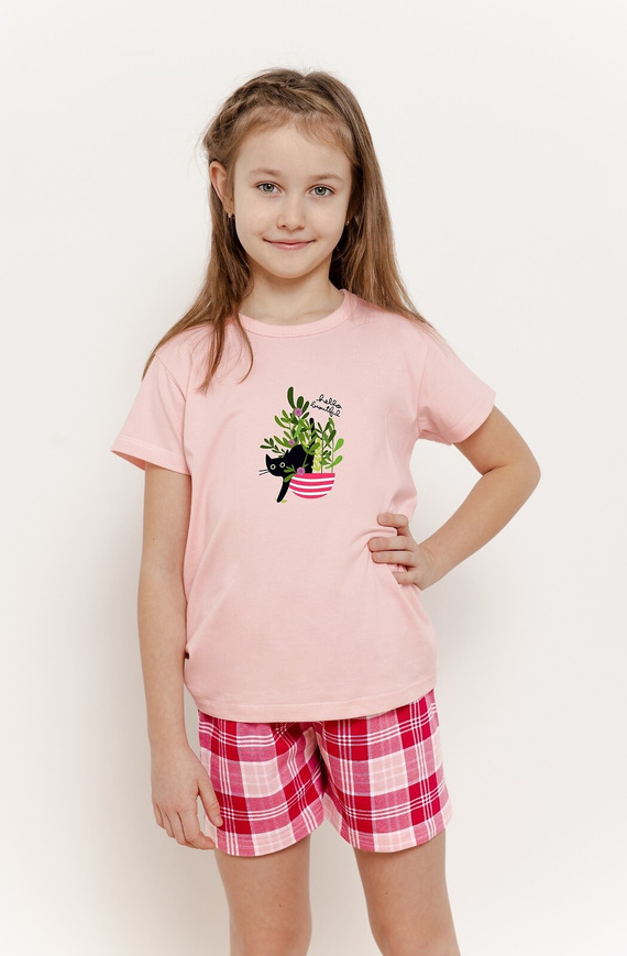 3386 Veronica Piżama dla dziewczynki Taro -różowy