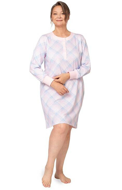 257 Agata III Koszula nocna Interlock Martel - różowa