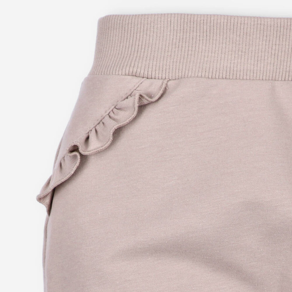 ABN-4518/BEZ Spodnie dresowe z bawełny organicznej Nini beżowy