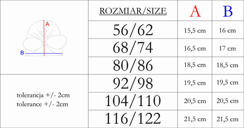 213055 Czapeczka dziecięca turban "Nelly" Nicol
