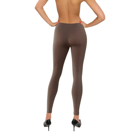 Legginsy Long Bezszwowe kryjące długie Sesto Senso sigaro 