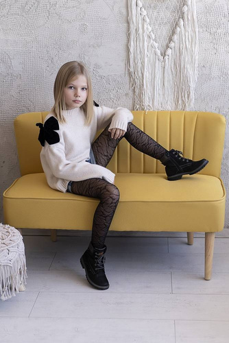 Lucy Rajstopy Dziewczęce 20 den Knittex - graphite