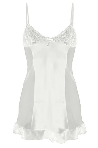 Calla Halka satynowa koszulka damska DKaren - ecru