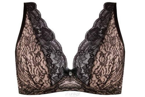 Darina soft biustonosz miękki Unikat czarno-beżowy