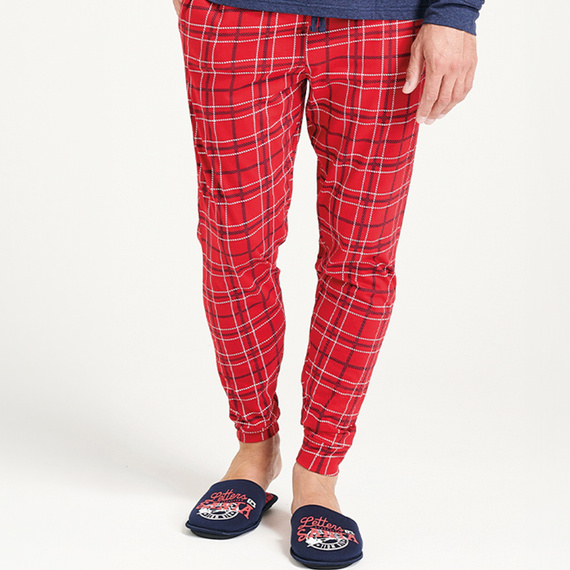 Gioew Piżama męska Sorbetto niebieska– świąteczna, w kratę, wygodna i stylowa