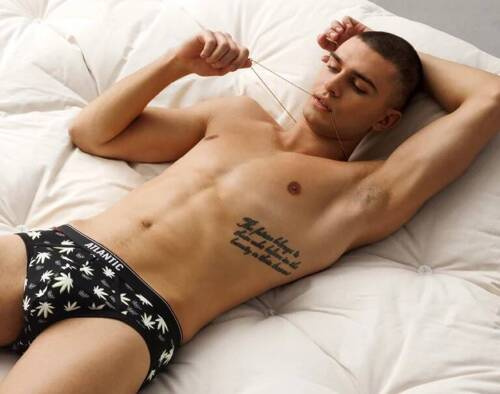 3MP-160 A'3 Slipy męskie Atlantic- khaki-czarny