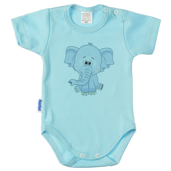 Miś z Serduszkiem body niemowlęce krótki rękaw Martex ecru