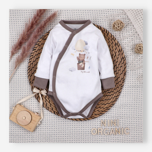 ABN-5652 Bawełniane body kopertowe Balloon Friends Nini organic 100% PL produkcja