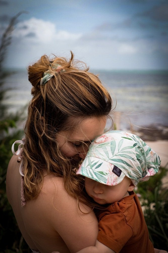 Chustka z daszkiem 100% Bamboo Tropical Vibes - Makaszka