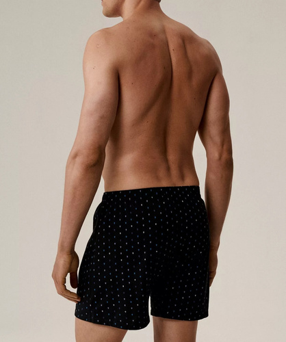 Bokserki męskie Atlantic 2MBX-081 bawełna czarne– luźny krój, 2-pak